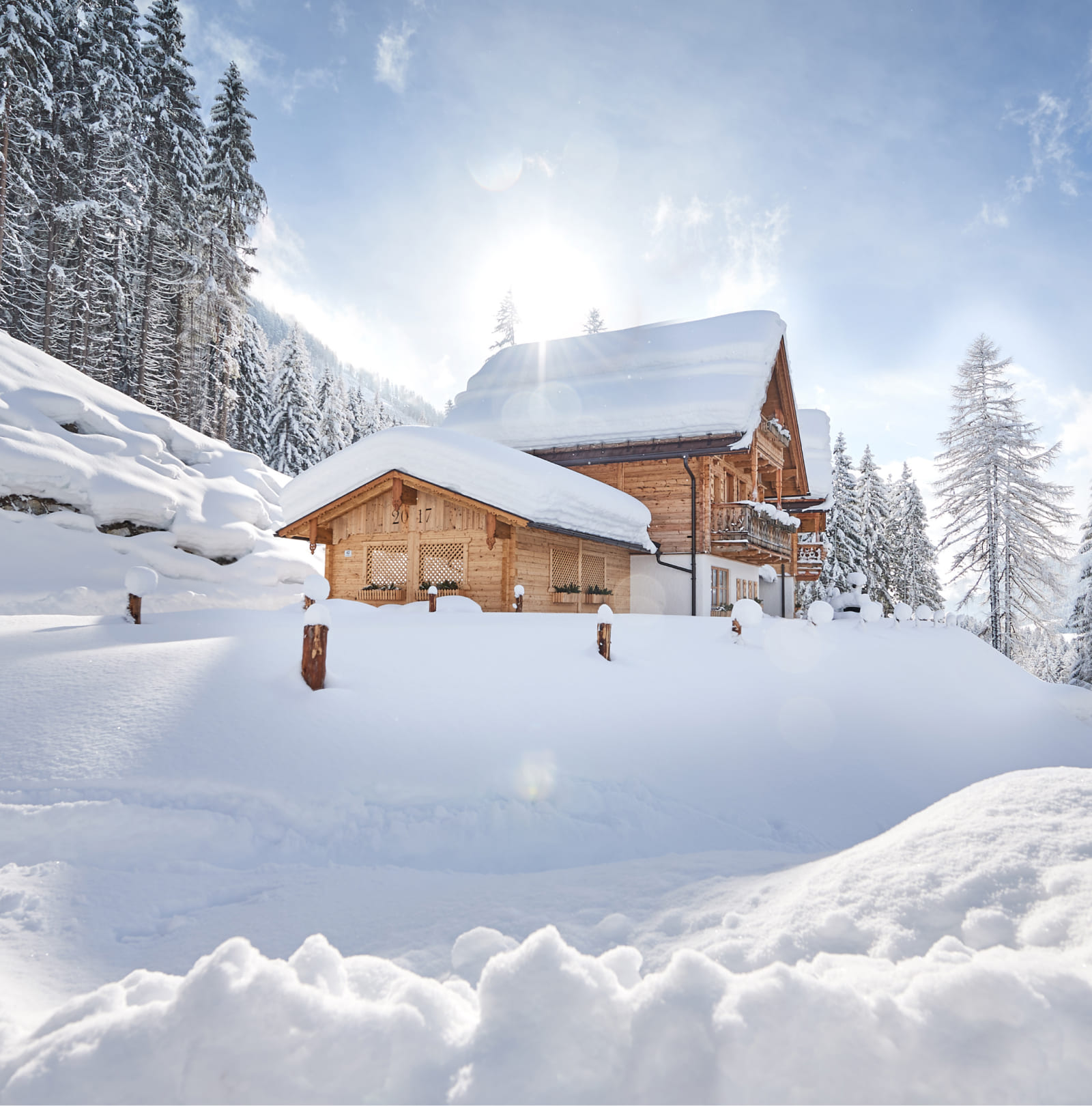 Chalets Almidylle im Winter in St. Martin am Tennengebirge